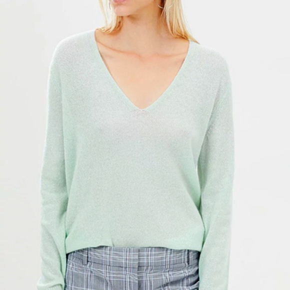 Theory Adrianna Cashmere Vneck Sweater 
